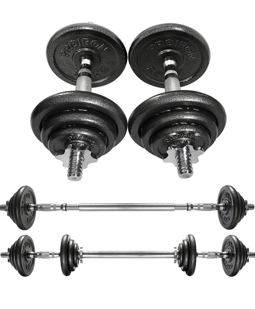 Manubri Regolabili Home Gym Set Manubri Regolabili PASYOU 5 In 1 - Manubri, Bilanciere, Kettlebell, Flessioni | Pesi Personalizzabili Per Home Fitness Pesi Regolabili Casa